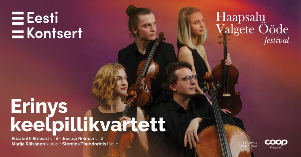 Erinys keelpillikvartett. HAAPSALU VALGETE ÖÖDE FESTIVAL