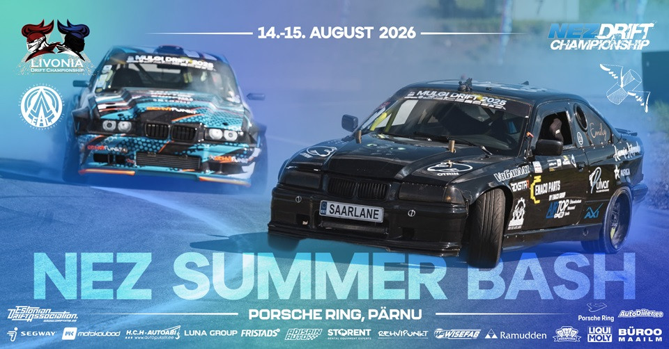 ''Summer Bash'' NEZ Drift Chamiponship. Laupäeva päevapilet / Eesti Drifti Etapid 2026