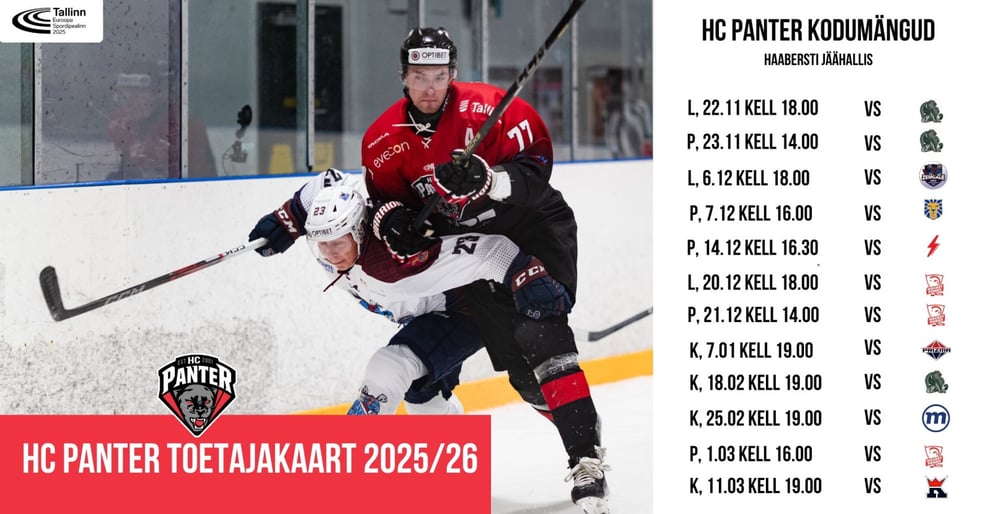 HC Panteri Toetajakaart 2025/2026