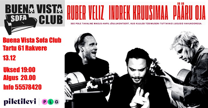 Kontsert: Indrek Kruusimaa, Pääru Oja ja  Ruber Veliz