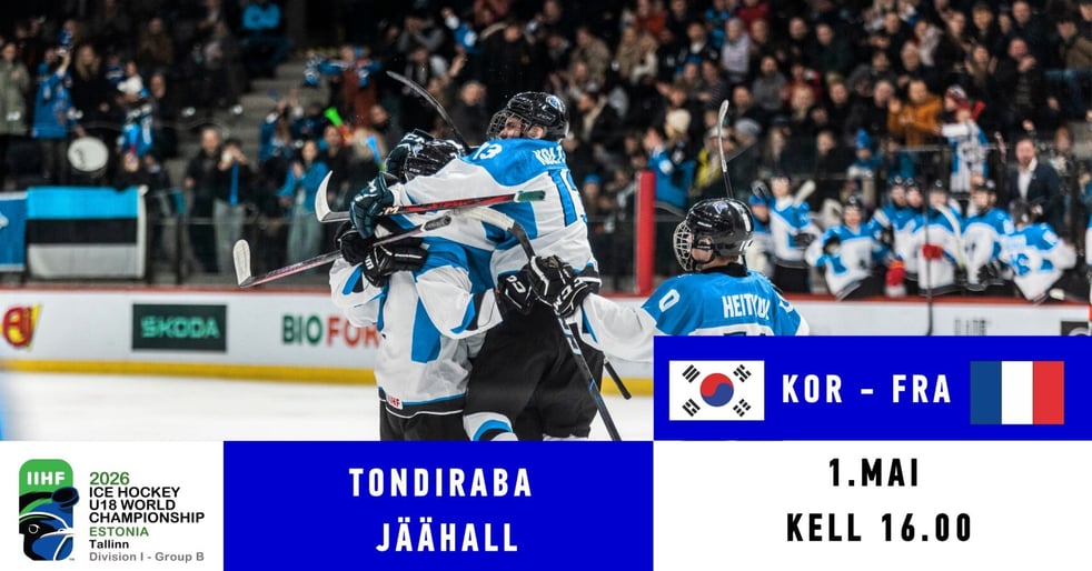 KOR - FRA / IIHF U18 meeste jäähoki MM I divisjoni B-grupi turniir Tallinnas