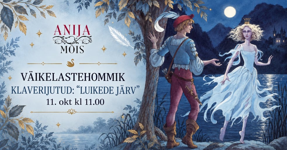 Väikelastehommik pannkookidega. Klaverijutud: ''Luikede järv''. Anija mõis.