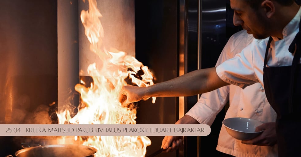 Kreeka maitseid pakub Kivitalus peakokk Eduart Bajraktari / wurde Restoran OREGANO