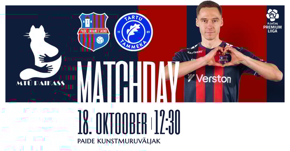A. LE COQ PREMIUM LIIGA / Paide Linnameeskond vs Tartu JK Tammeka / Paide Linnameeskond kodumängud 2025