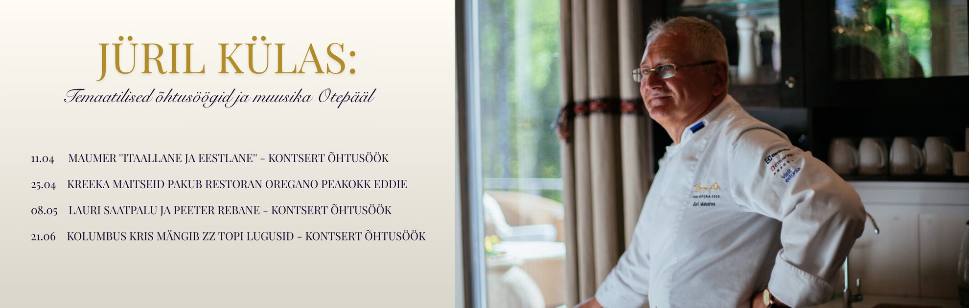 Jüril külas: Temaatilised õhtusöögid ja muusika Otepääl