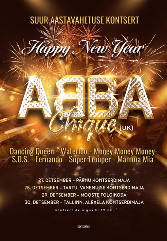 ABBA Chique - Suur aastalõpukontsert ''Happy New Year''