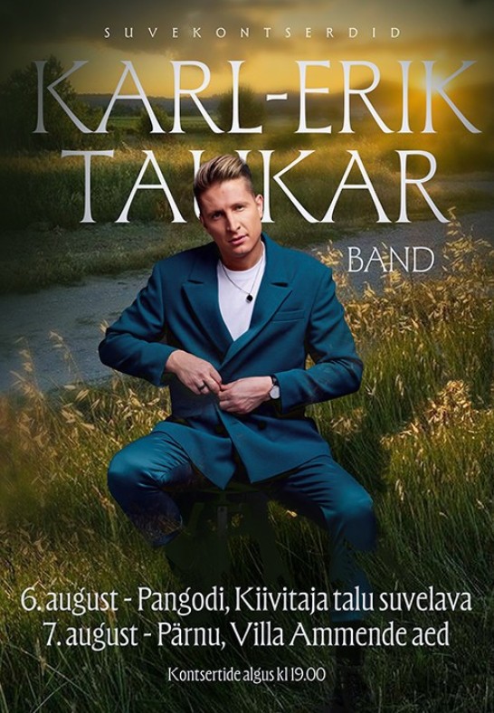 Kontsertõhtusöögi pilet Karl-Erik Taukar Band - Suvekontserdid