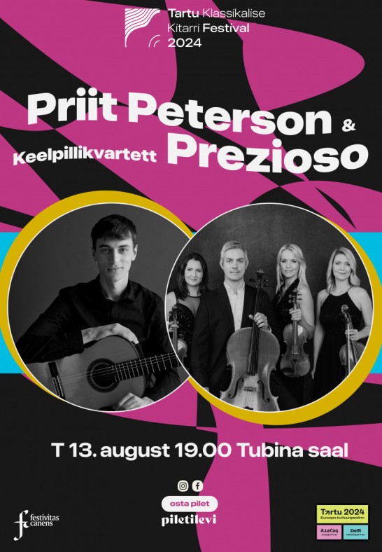 Priit Peterson (kitarr) ja keelpillikvartett Prezioso - Tartu Klassikalise Kitarri Festival 2024 avakontsert