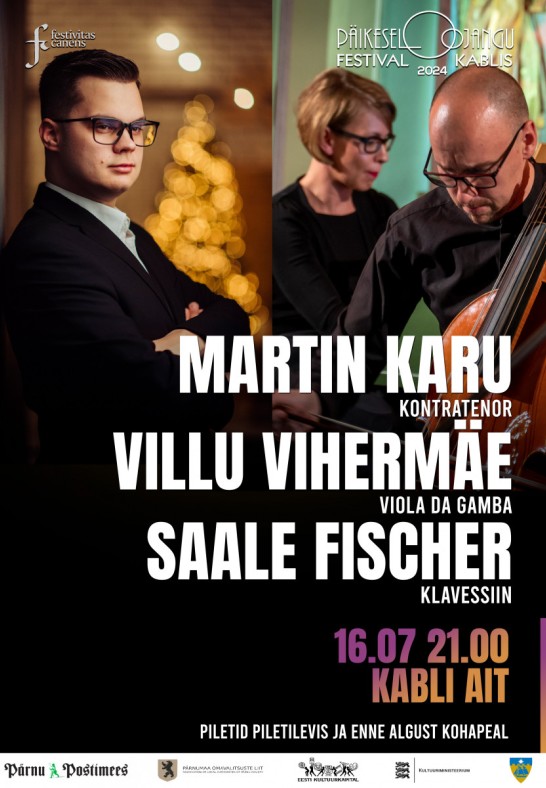 Renessanssi- ja barokiajastu pärlid: Martin Karu, Villu Vihermäe, Saale Fischer / Kabli Päikeseloojangu Festival 2024