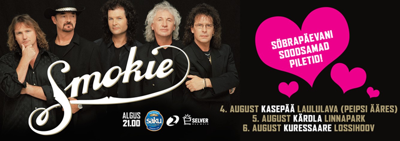 Rokilegend SMOKIE annab 2017 suvel Eestis kolm kontserti!
